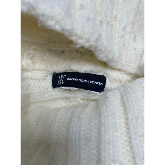 Inc International Concepts Cream Cable Knit Faux Pearl Beanie Womens Winter Hat - Picture 4 of 8